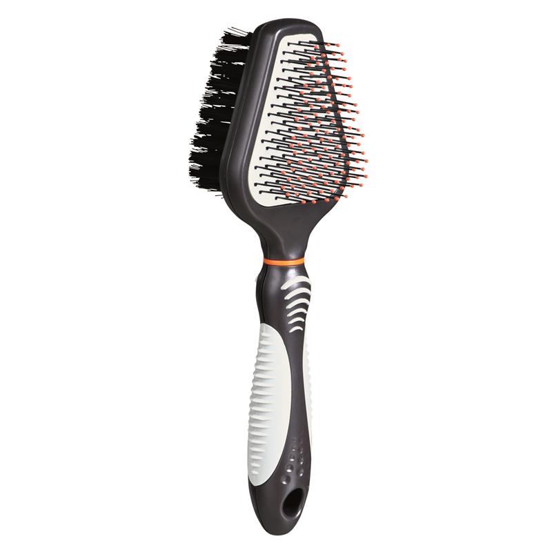 Trixie Bürste beidseitig Kunststoff dunkelgrau/blau