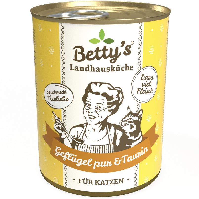 Bettys Landhausküche Katze Dose Geflügel pur 400 g