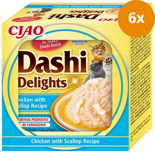 Inaba Cat Dashi Delights Chicken & Scallop 70g