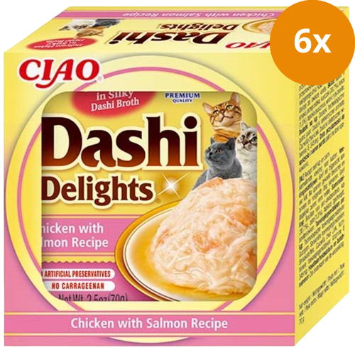 Inaba Cat Dashi Delights Chicken & Salmon 70g