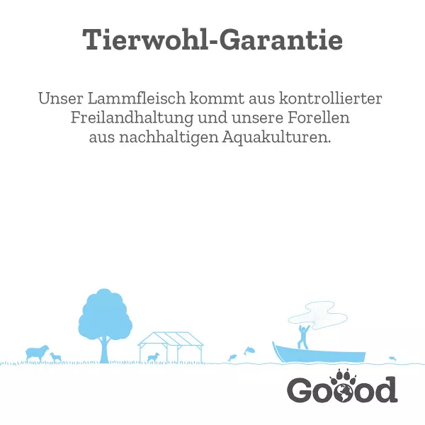 Sparpaket Goood Junior Freilandlamm & Nachhaltige Forelle 2 x 10 kg