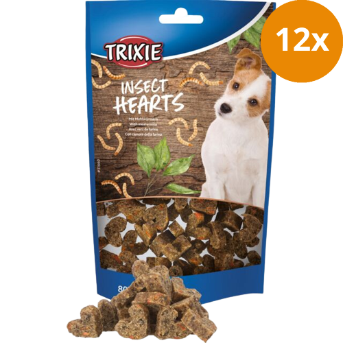 TRIXIE Insect Hearts mit Mehlwürmern 80 g