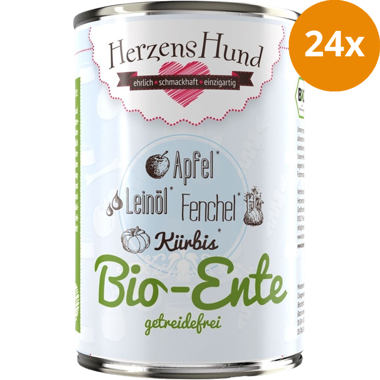HerzensHund Bio-Ente mit Bio Gemüse 400 g