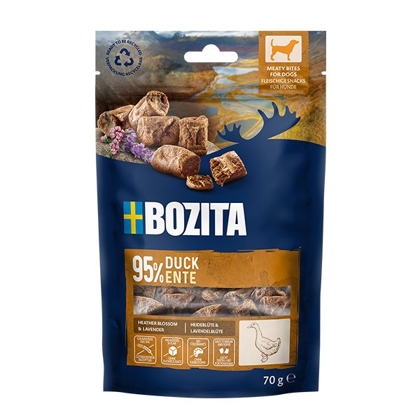 Bozita Dog Purely Adult Active mit Rentier 11 kg & 2 x GRATIS Bozita Snacks (Ente, Hirsch)
