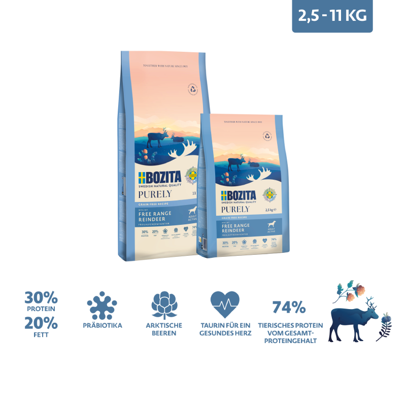 Bozita Dog Purely Adult Active mit Rentier