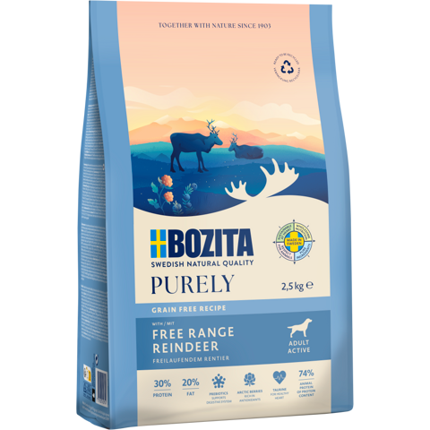 Bozita Dog Purely Adult Active mit Rentier