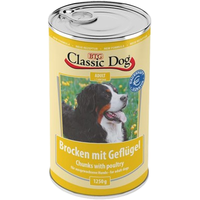 BTG Classic Dog Dose Brocken mit Geflügel 1250 g