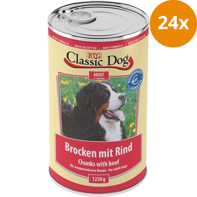 BTG Classic Dog Dose Brocken mit Rind 1250 g
