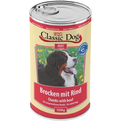 BTG Classic Dog Dose Brocken mit Rind 1250 g