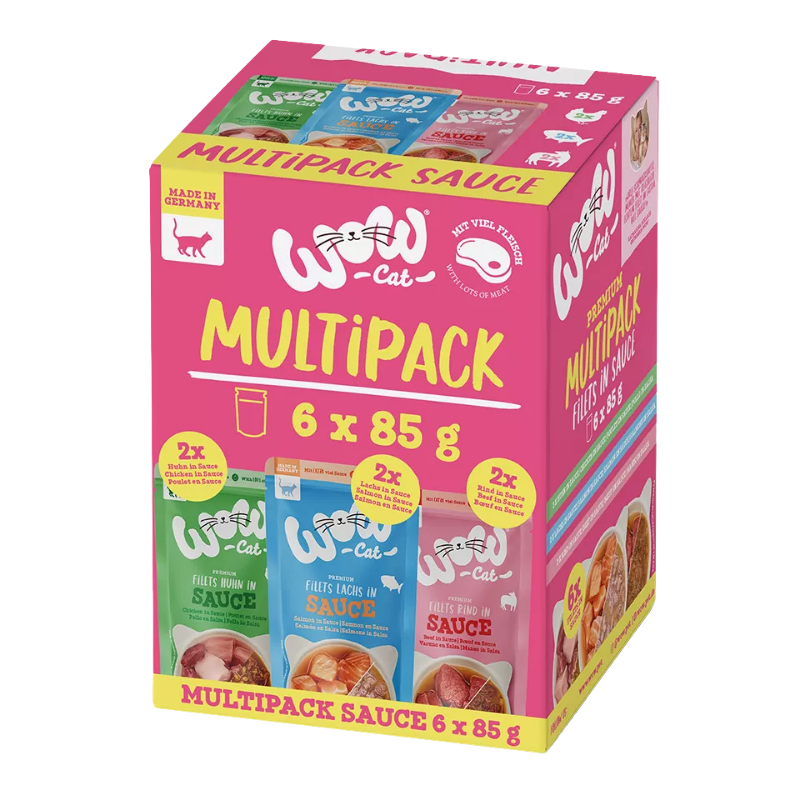 Wow Cat PB Adult Multipack in Sauce 6x85g