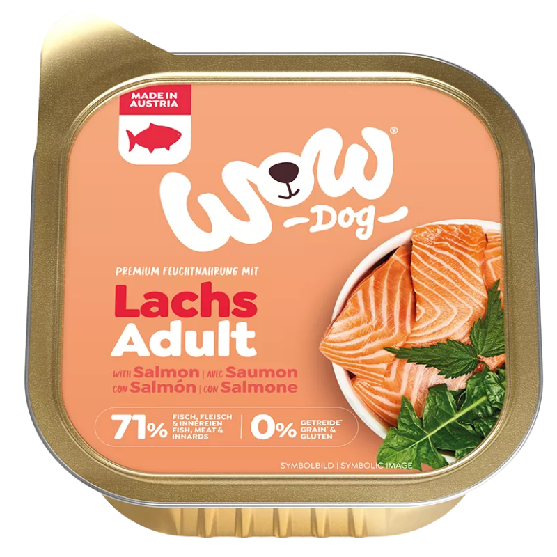 Wow Dog Schale Adult Lachs 150g