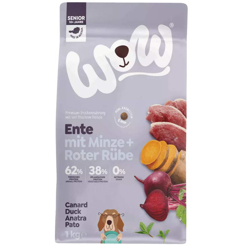 Wow Dog Trocken Minis Senior Ente