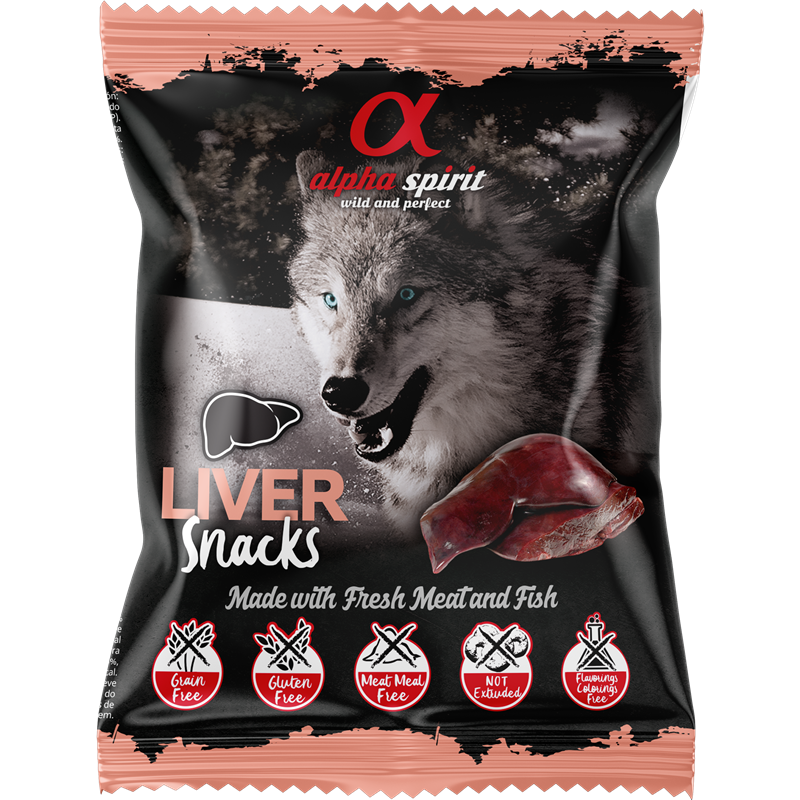 alpha spirit Snacks Bag gewürfelt Leber 50 g
