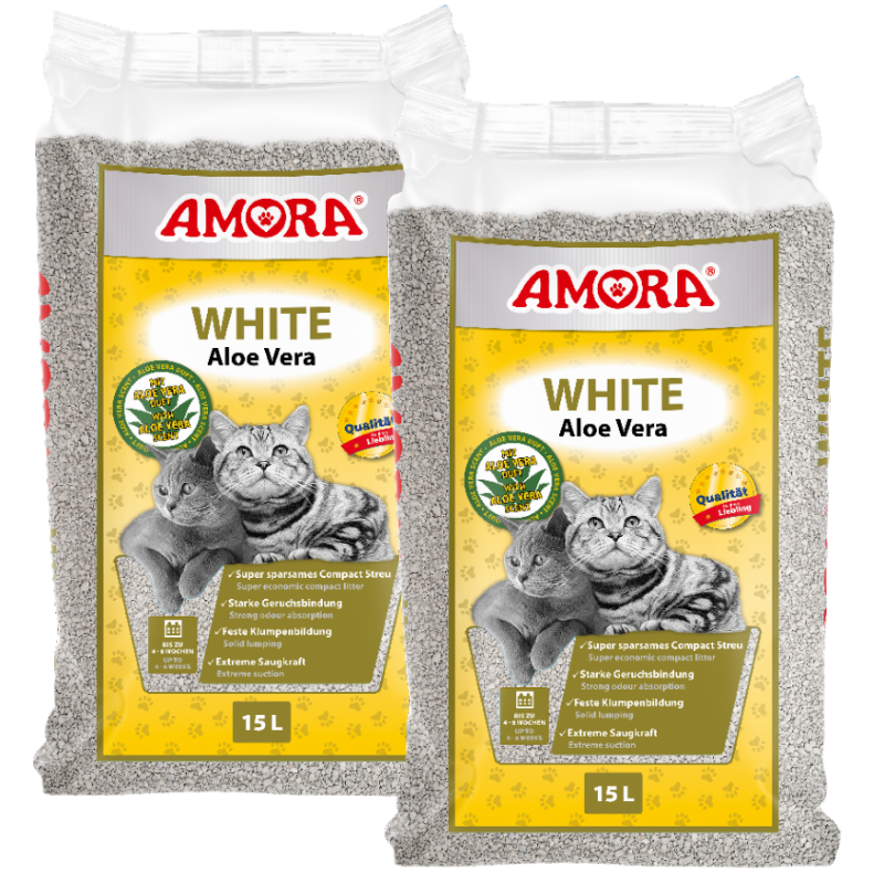 AMORA Katzenstreu White Aloe Vera