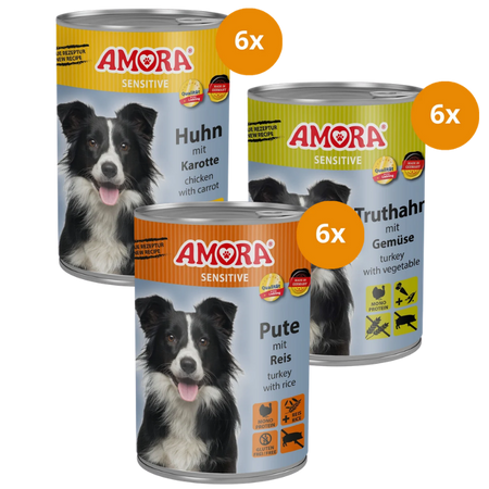 AMORA Dog 400 g Sensitive - Mix Sparpaket