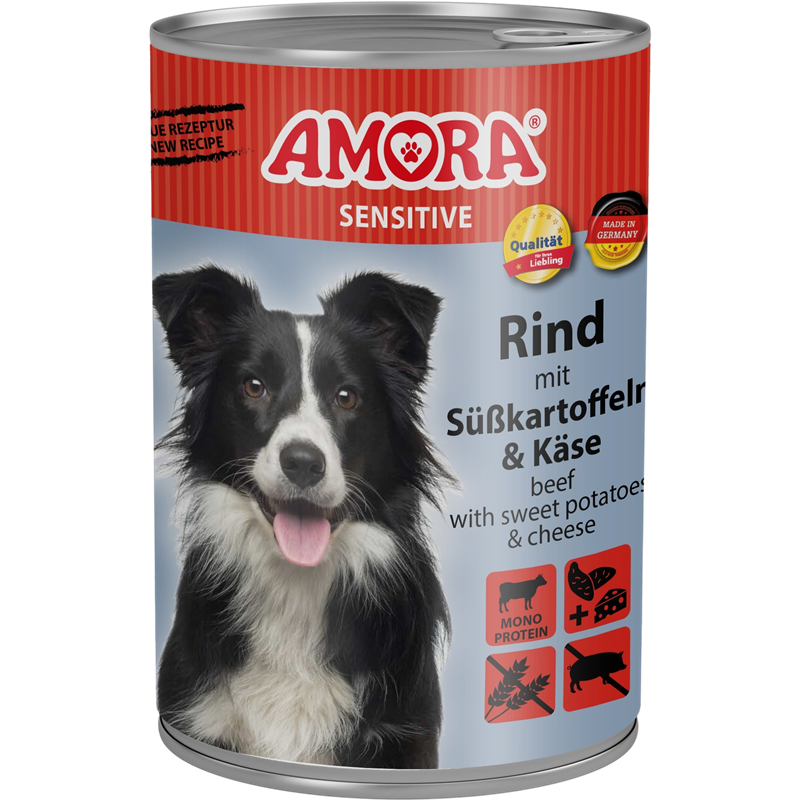 AMORA Sensitive Rind & Süßkartoffel 400 g