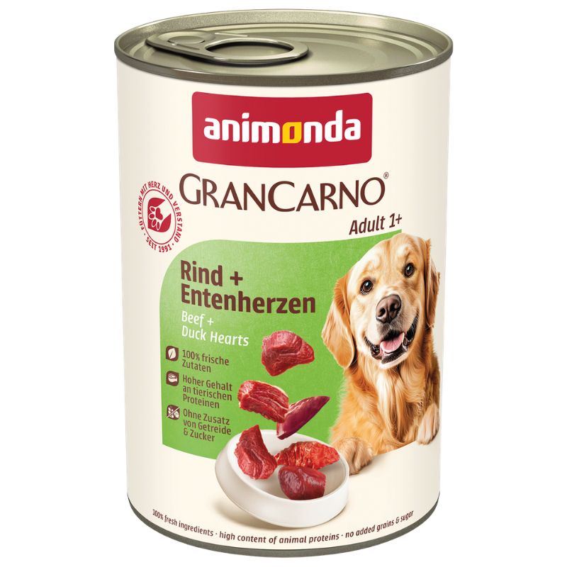 animonda GranCarno Adult Rind + Entenherzen 400 g