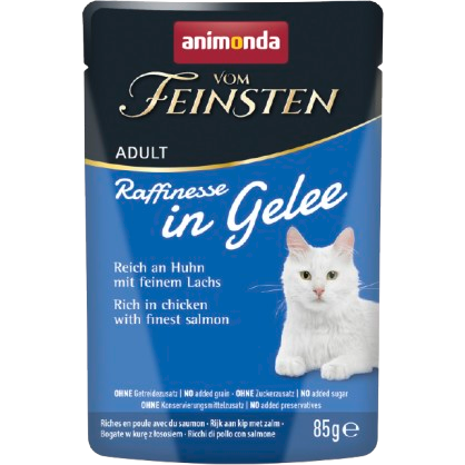 Animonda vom Feinsten Raffinesse in Gelee Adult reich an Huhn mit Lachs 85 g