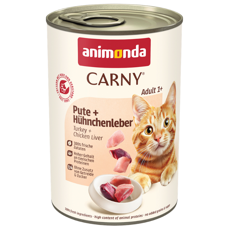 animonda Carny Adult Pute & Hühnchenleber 400 g