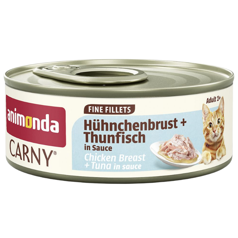 Animonda Cat Carny Fine Fillets Adult Hühnchenbrust & Thunfisch in Sauce 60 g