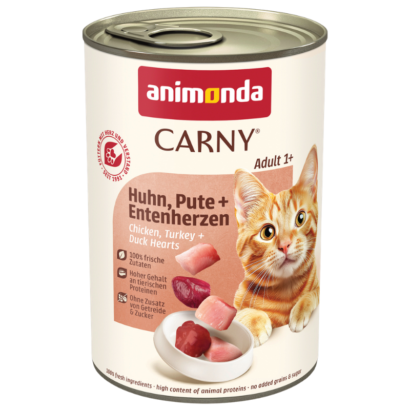 animonda Carny Huhn, Pute + Entenherzen 400 g