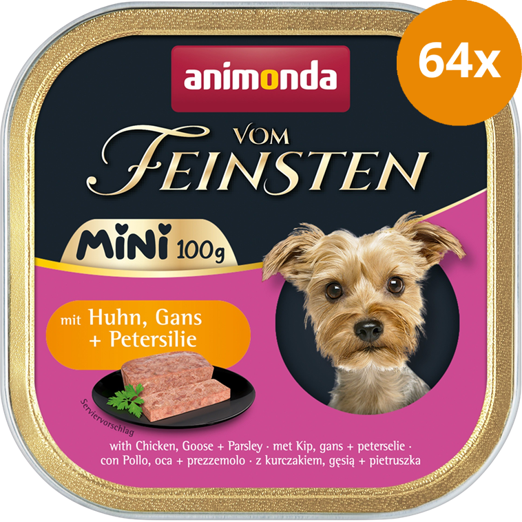 animonda Dog vom Feinsten Mini Adult Huhn, Gans & Petersilie 100 g