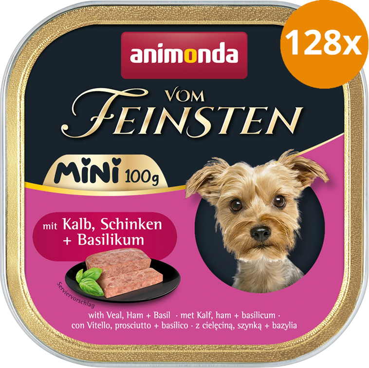 animonda Dog vom Feinsten Mini Adult Kalb, Schinken & Basilikum 100 g