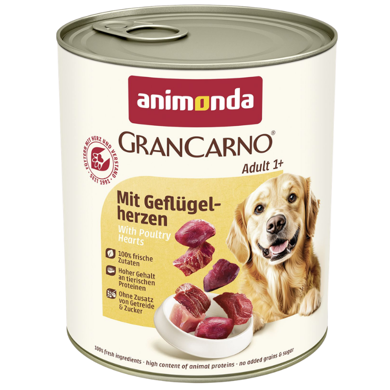 animonda GranCarno Adult Geflügelherzen 800 g