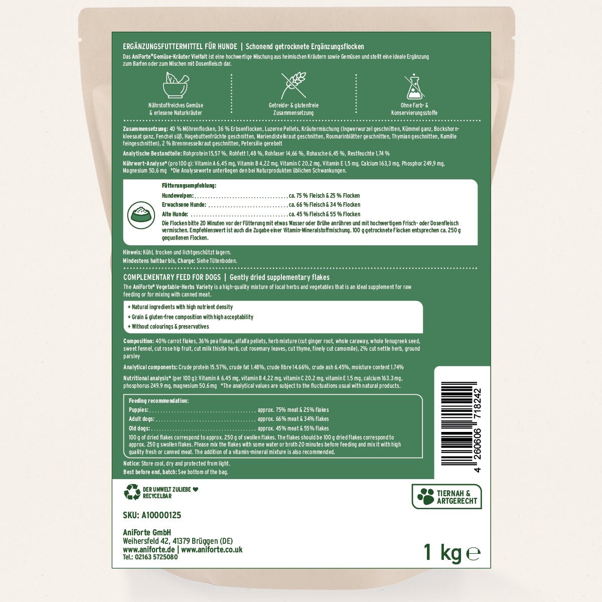 AniForte BARF-Line Gemüse-Kräuter Vielfalt