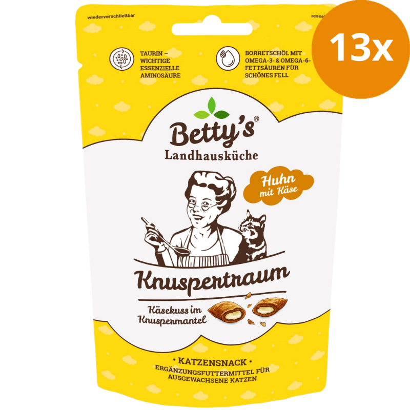 Bettys Landhausküche Cat Snack Knuspertraum Huhn mit Käse 50 g