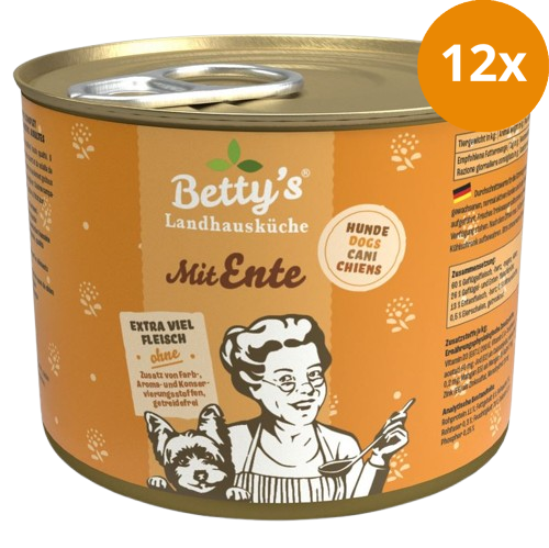 Bettys Landhausküche Hund Dose Ente 200 g