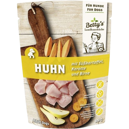 Bettys Landhausküche Hund FB Huhn & Süßkartoffel 300 g