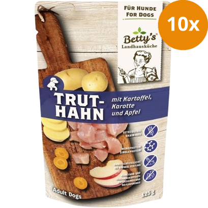 Bettys Landhausküche Hund FB Truthahn mit Kartoffel 125 g