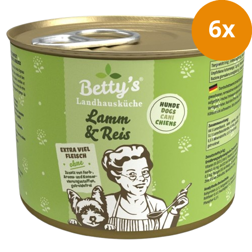 Bettys Landhausküche Hund Dose Lamm & Reis 200 g
