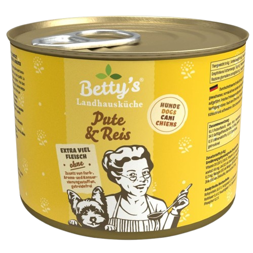 Bettys Landhausküche Hund Dose Pute & Reis 200 g