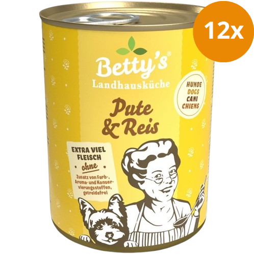 Bettys Landhausküche Hund Dose Pute & Reis 400 g