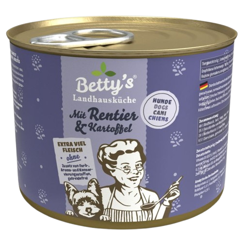 Bettys Landhausküche Hund Dose Rentier & Kartoffel 200 g