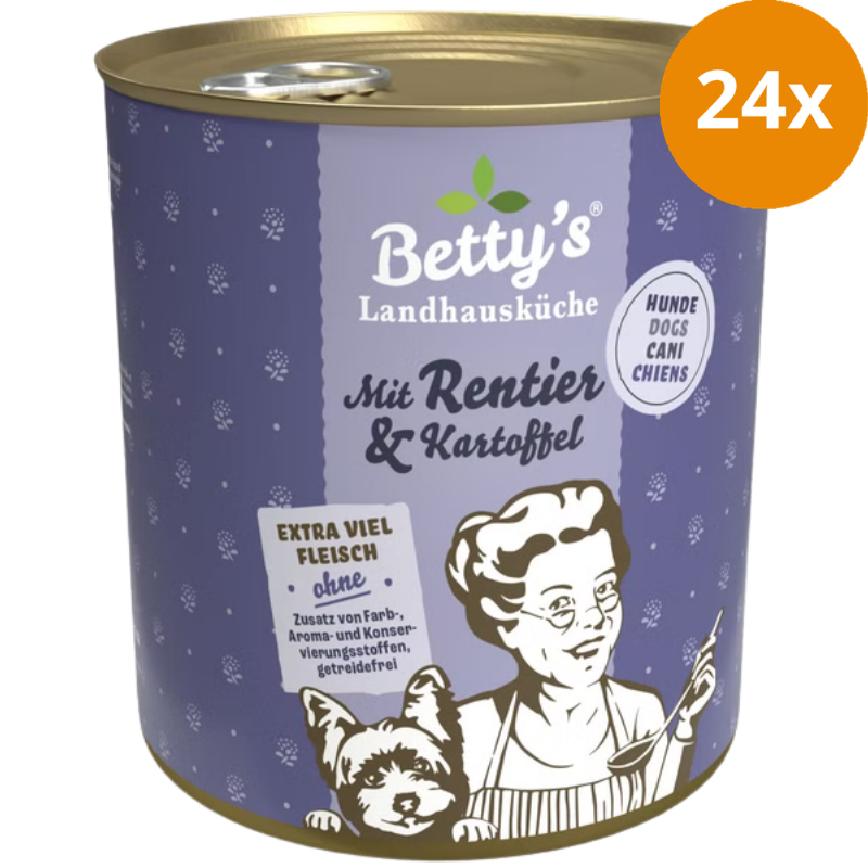 Bettys Landhausküche Hund mit Rentier & Kartoffel 800 g