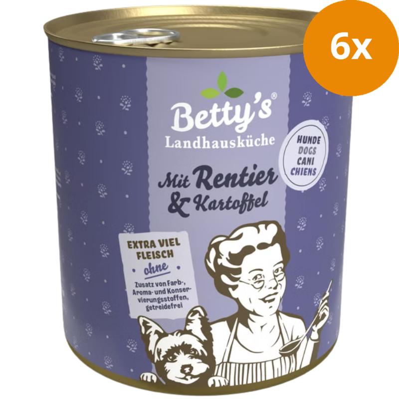 Bettys Landhausküche Hund mit Rentier & Kartoffel 800 g