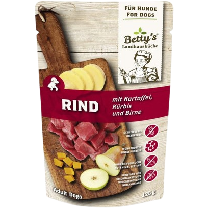 Bettys Landhausküche Hund FB Rind mit Kartoffel 125 g