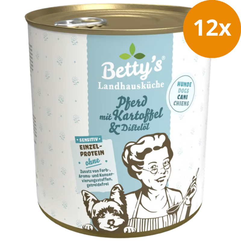 Bettys Landhausküche Hund Sensitiv Pferd & Kartoffel 800 g