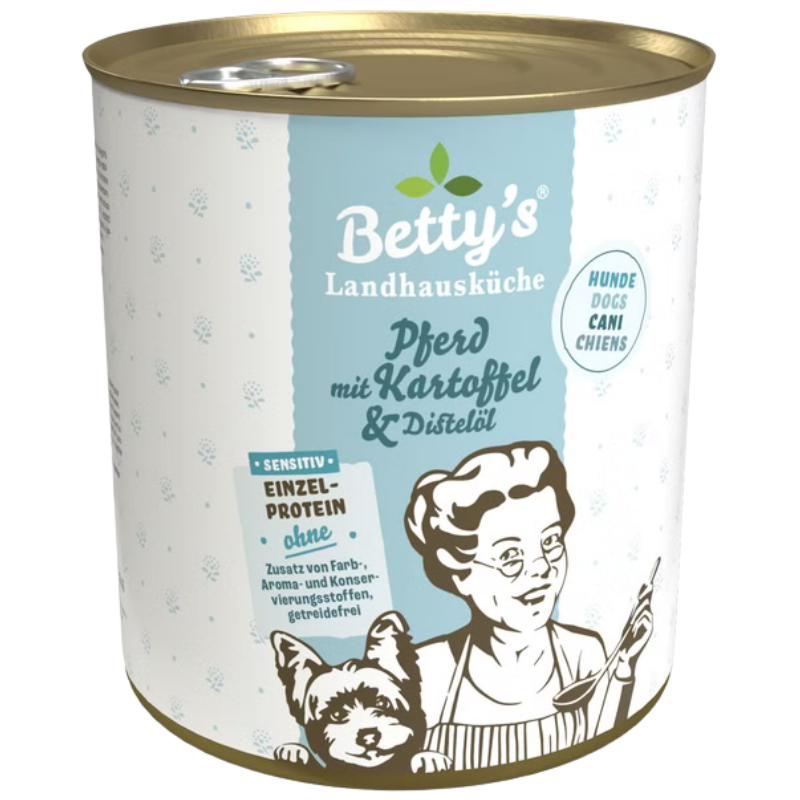 Bettys Landhausküche Hund Sensitiv Pferd & Kartoffel 800 g