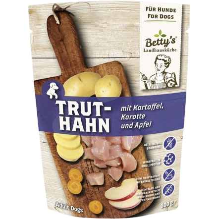 Bettys Landhausküche Hund FB Truthahn mit Kartoffel 300 g