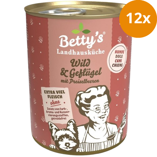 Bettys Landhausküche Hund Dose Wild & Geflügel 400 g