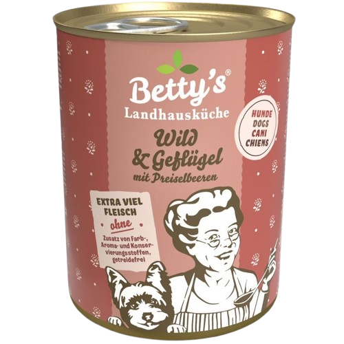 Bettys Landhausküche Hund Dose Wild & Geflügel 400 g