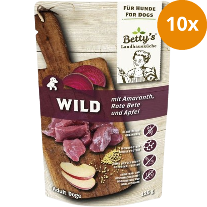 Bettys Landhausküche Hund FB Wild mit Rote Beete & Amaranth 125 g