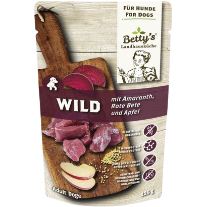 Bettys Landhausküche Hund FB Wild mit Rote Beete & Amaranth 125 g