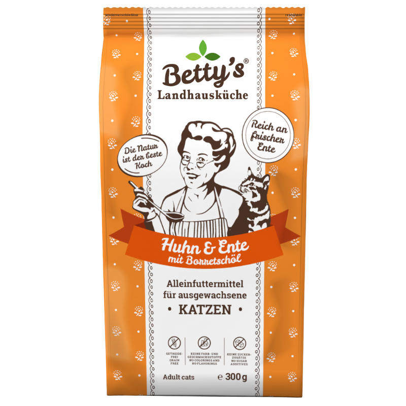 Bettys Landhausküche Katze Adult Trocken Huhn & Ente