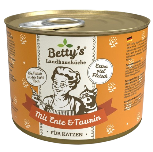 Bettys Landhausküche Katze Dose Ente 200 g