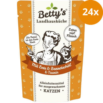 Bettys Landhausküche Katze FB Ente mit Borretschöl 100 g